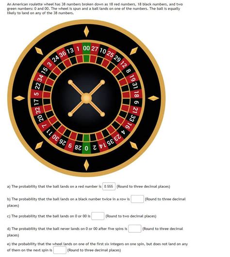  an american roulette wheel has 18 red slots